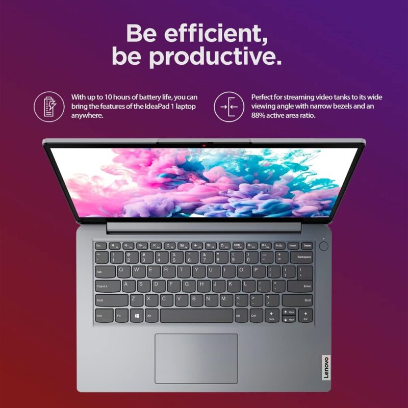 Lenovo IdeaPad 1 14" HD AMD ATHLON 7120U 4GB 128GB SSD WIN11 + M365 Notebook Grey 1 Year Lenovo Wty - Image 4