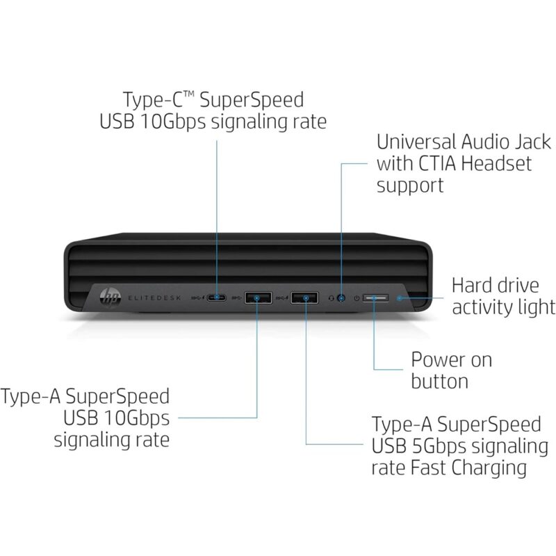 HP EliteDesk 800 G6 Desktop Mini PC i5 10500T 16GB DDR4 256GB NVMe W11 Pro - Image 2