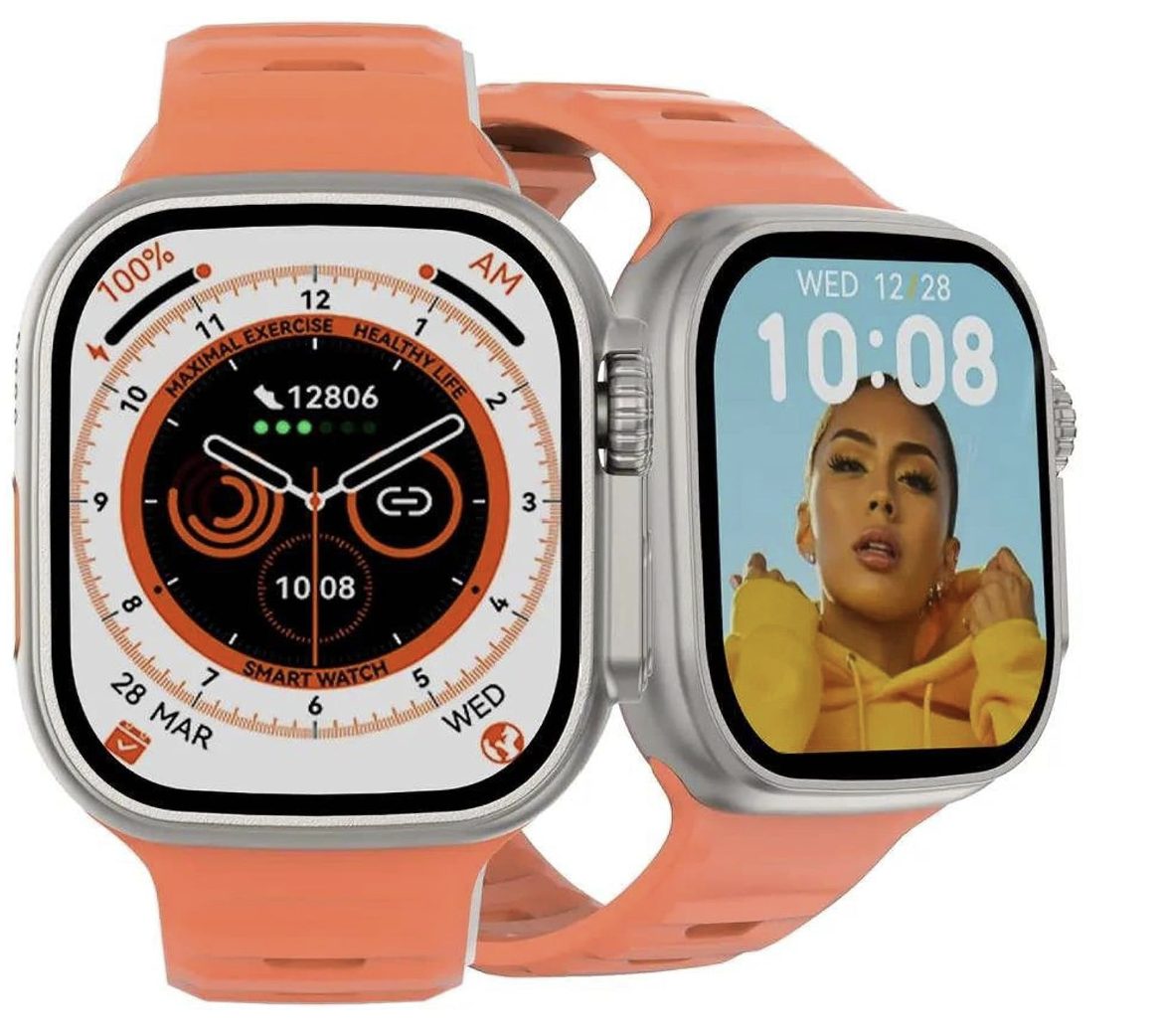 Brand New Smart Watch with Air Pods T1000 Ultramax 49mm with 7 Watch Bands - Image 4