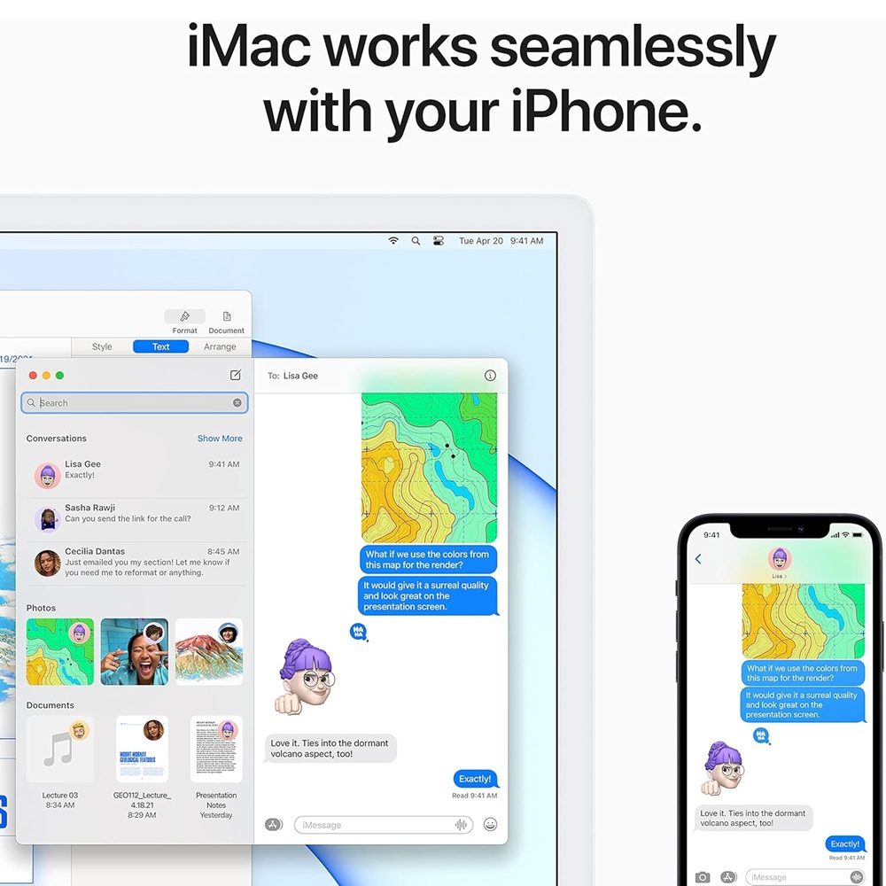 APPLE IMAC21,1 24 M1 8 CORE 16GB DDR4 512GB NVME WEBCAM 24-Inch 4.5K 500Nits MAC OS TAHOE - Image 3