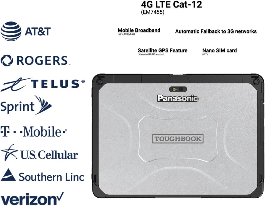 PANASONIC CF-20 INTEL CORE M5-6Y57 8GB LPDDR3 256 GB SSD INTEGRATED GRAPHICS 10 TOUCH WEBCAM W10P - Image 4