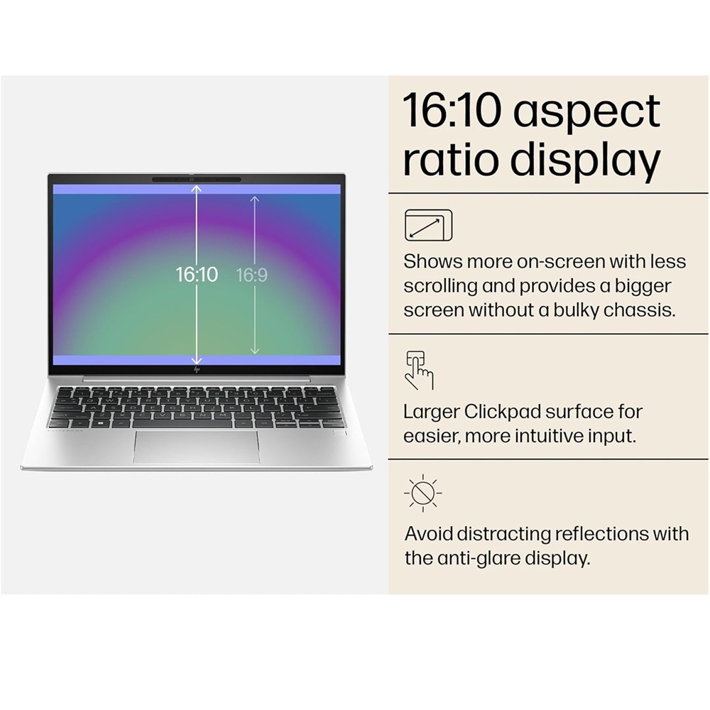 HP EliteBook 830 13 inch G10 i5 1345u 10 Cores Up to 4.7Ghz 16GB DDR5 256GB NVMe 13-Inch FHD W11 Pro - Image 5