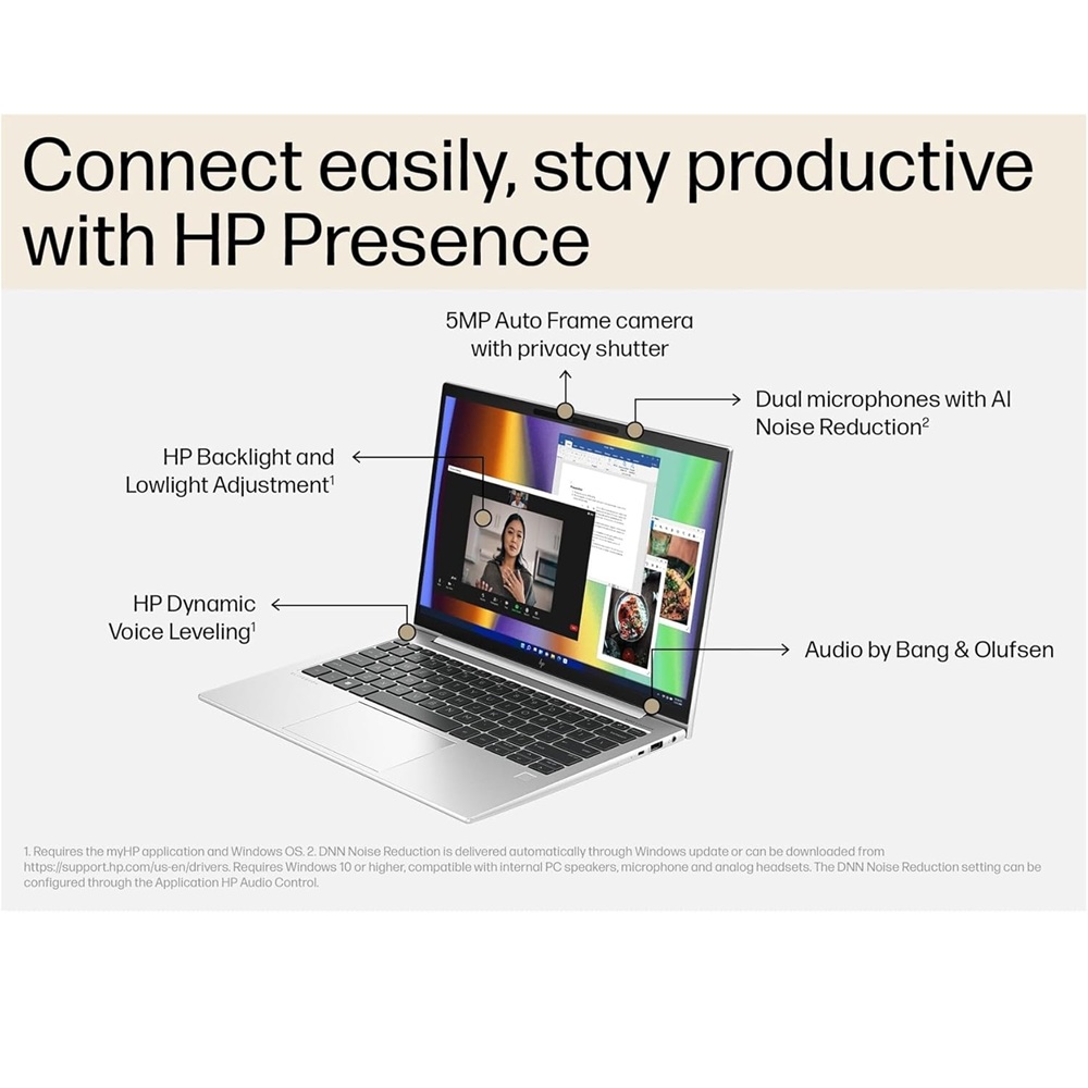 HP EliteBook 830 13 inch G10 i5 1345u 10 Cores Up to 4.7Ghz 16GB DDR5 256GB NVMe 13-Inch FHD W11 Pro - Image 2