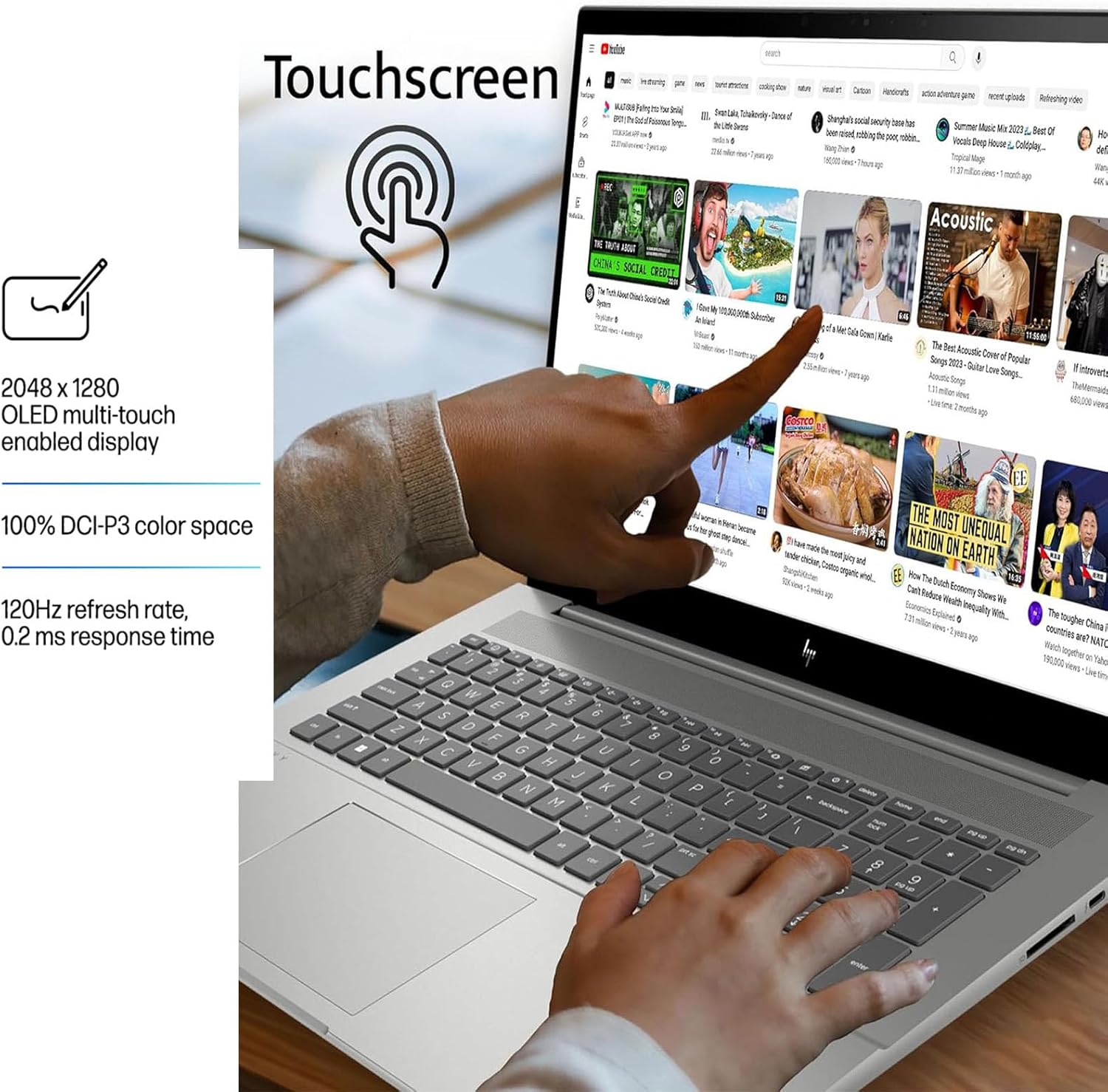 HP OmniBook 7 Laptop 16-az0006TU Core 9 270H Up to 5.8Ghz 14 Cores 20 Threads 24MB L3 Cache 32GB DDR5 5600 MT/s 1TB NVMe 16-Inch 2K OLED Multi Touch W11 - Image 6