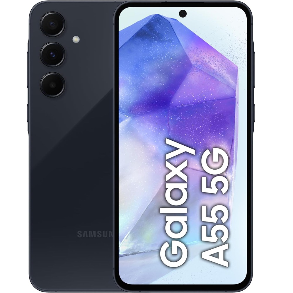 Samsung GALAXY A55 5G (2024) 8GB 256GB 5G Dual Sim Smart Phone 6.6" 120Hz FHD+ AMOLED Display Exynos 1480 Chipset NFC IP67 Water Resistance 50MP OIS Main Camera 32MP Front Camera - Support E-SIM