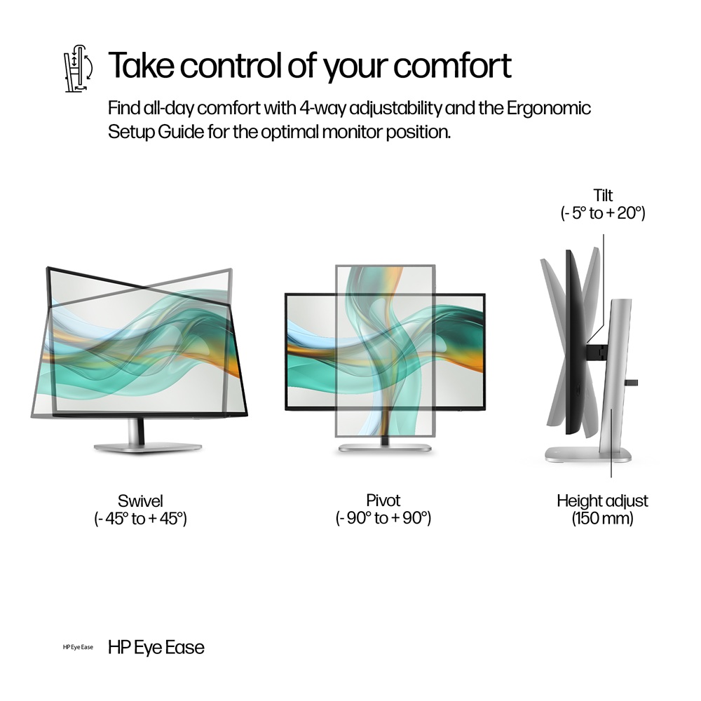 HP Series 5 Pro 527pu 27″ QHD USB‑C Monitor – IPS, 100Hz, 2560x1440, 100W Power Delivery Ex DEMO -1 YEAR WARRANTY - Image 5