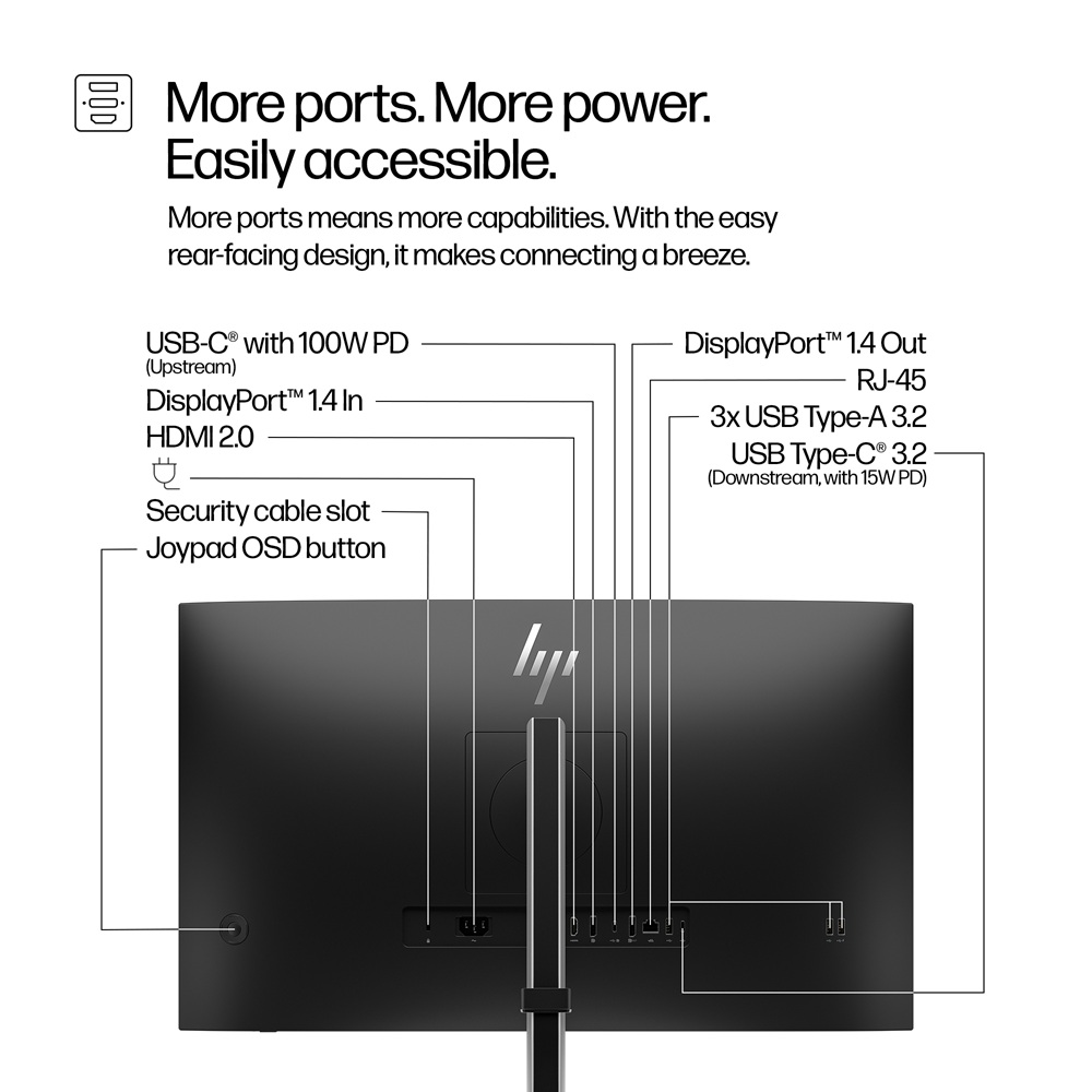 HP Series 5 Pro 527pu 27″ QHD USB‑C Monitor – IPS, 100Hz, 2560x1440, 100W Power Delivery Ex DEMO -1 YEAR WARRANTY - Image 6