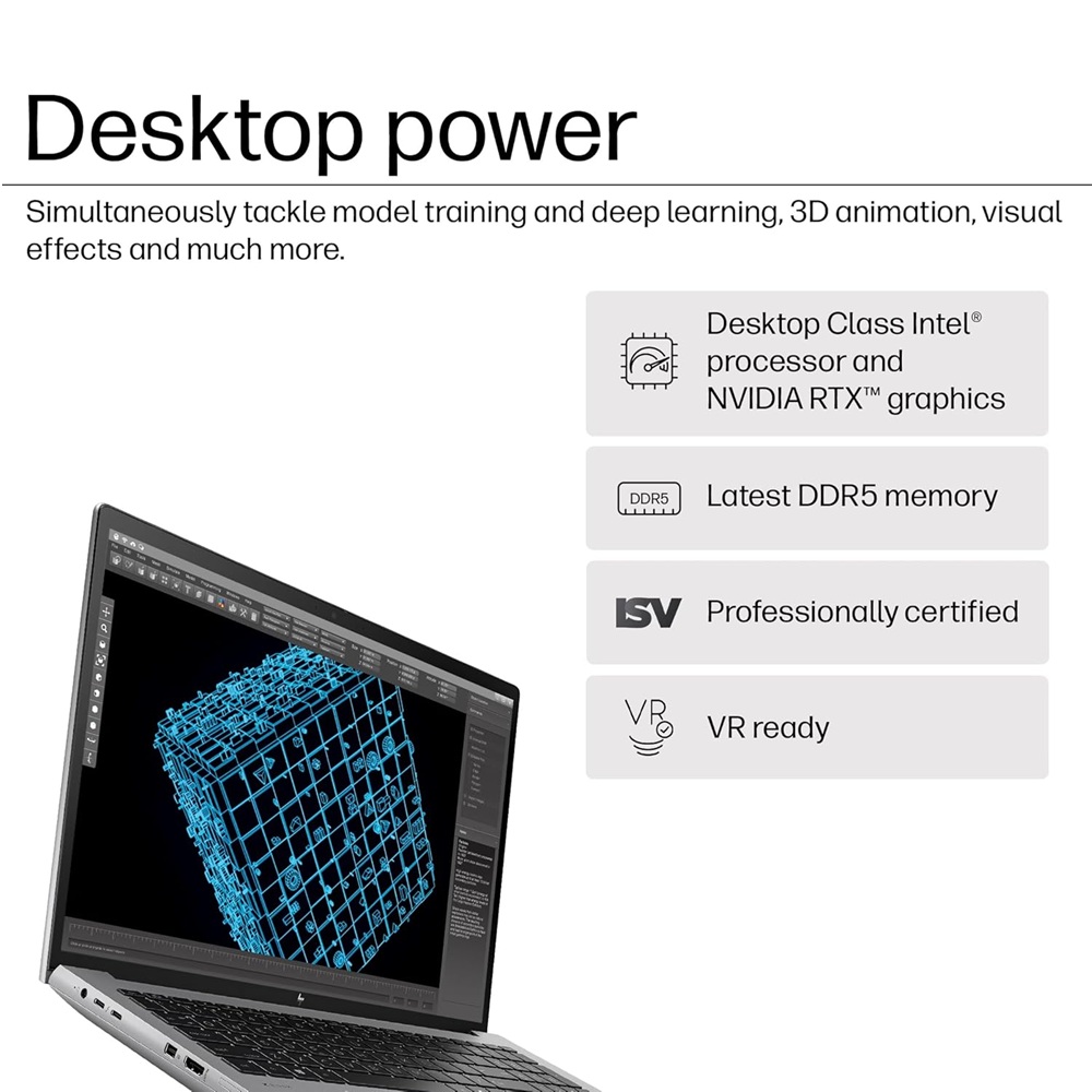 HP ZBOOK Fury G11 16-Inch Touch i7 14700HX 32GB DDR5 1TB NVMe SSD RTX 3500 Ada 12GB DDR6 W11 Pro - Image 7