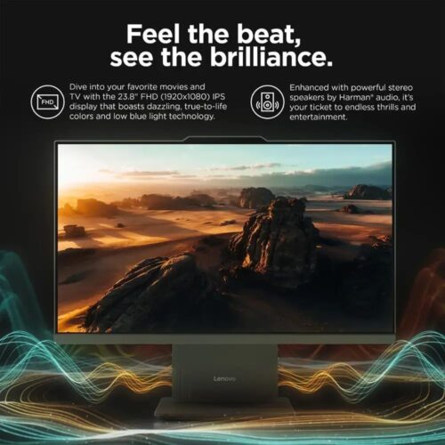 Lenovo IdeaCentre 27-Inch All-in-One Desktop AMD Ryzen AI 7 32GB RAM 1TB NVMe Copilot+ PC - Luna Grey