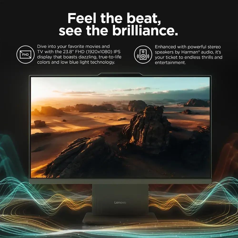 Lenovo IdeaCentre 27-Inch All-in-One Desktop AMD Ryzen AI 7 32GB RAM 1TB NVMe Copilot+ PC - Luna Grey