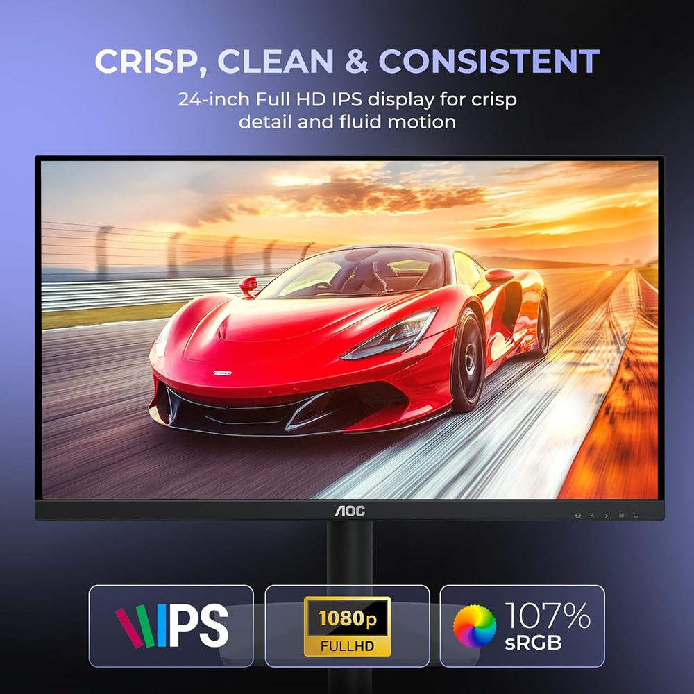 AOC 24B15H3 23.8" Full HD IPS Monitor | 120Hz Refresh Rate | 1ms MPRT | Adaptive Sync - Image 7