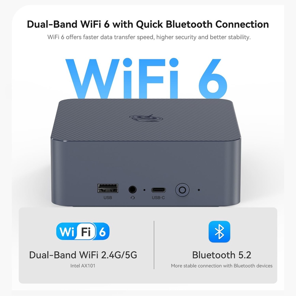 Beelink EQi13 i5-13500H 12 Cores 16 Threads Up to 4.7Ghz Each 16GB DDR4 500GB Intel Iris XE Graphics 2x HDMI, 2xRJ45 WiFi 6 Mini PC 3yr wty - Image 4