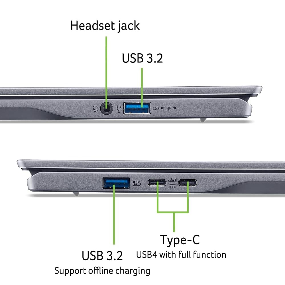 Acer Swift 14 AI SF14-51 Copilot+ PC WUXGA QHD 2.8K OLED Core Ultra 5 228V 32GB 1TB NVMe English Keyboard - Blue - Image 2